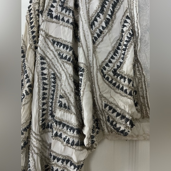 CLEOBELLA Beaded Waterfall Open Front Jacket size small - Picture 8 of 10